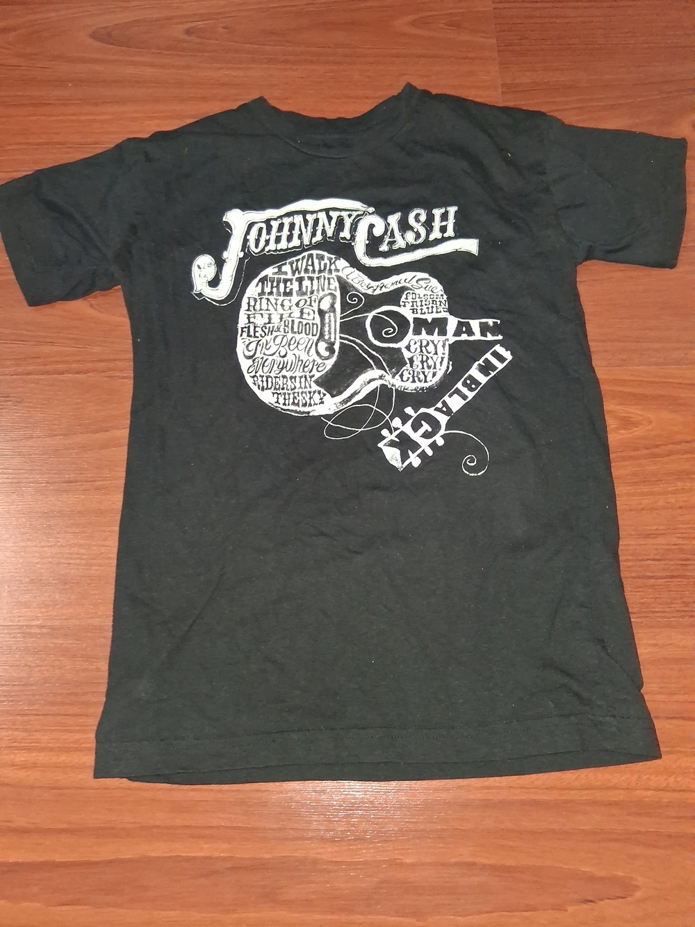 Johnny Cash Black Graphic Short Sleeve Tee